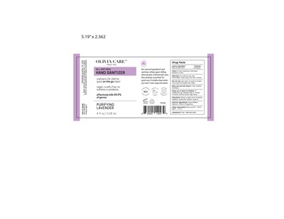 Hand Sanitizer Label Purple 118ml (Hand Sanitizer Label Lav)